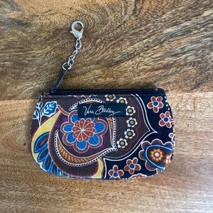 Vera Bradley Paisley Coin Pouch Charm ID Credit Card Wallet